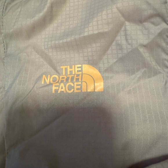 The North Face Pitaya Fleece Lined Windbreaker Jacket Gray Orange Hooded y2k - Picture 3 of 9